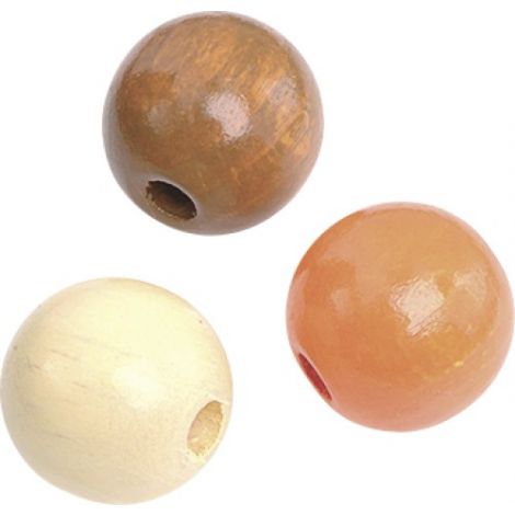 Koraliki drewniane Knorr Prandell mix pomarańczowy, 15mm